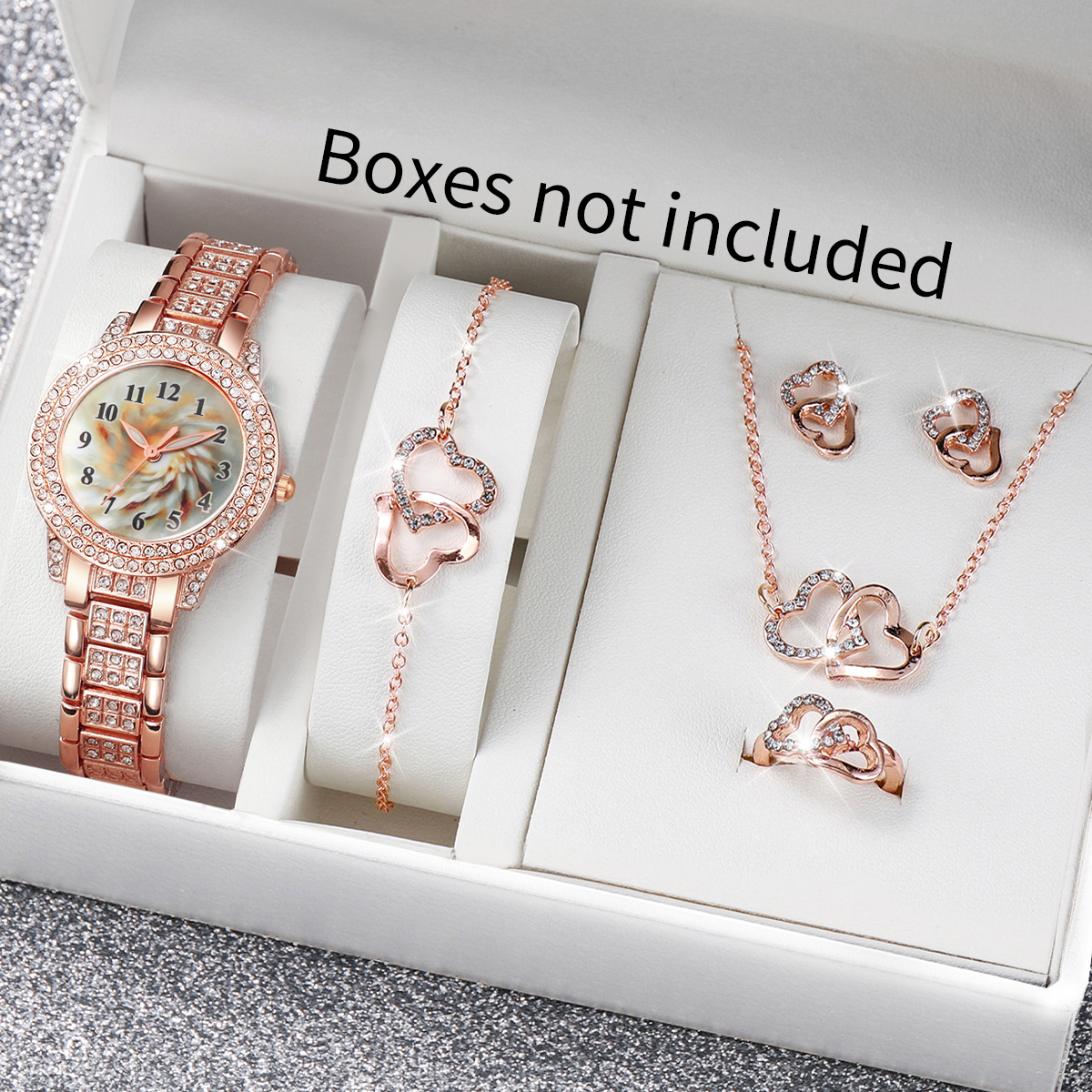 Luxury Watch Storage - 6PCS Luxury Rhinestone Women Quartz Watch