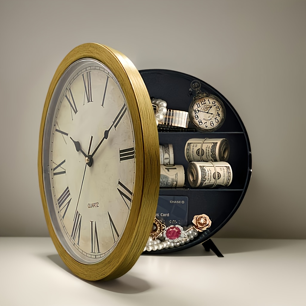 Luxury Watch Wall Clock - Vintage Wall Clock Safe Box -