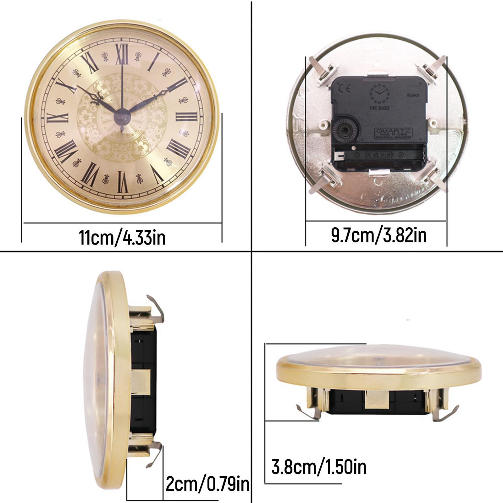 Luxury Watch Wall Clock - Miniature 110mm Roman Numerals Quartz Movement