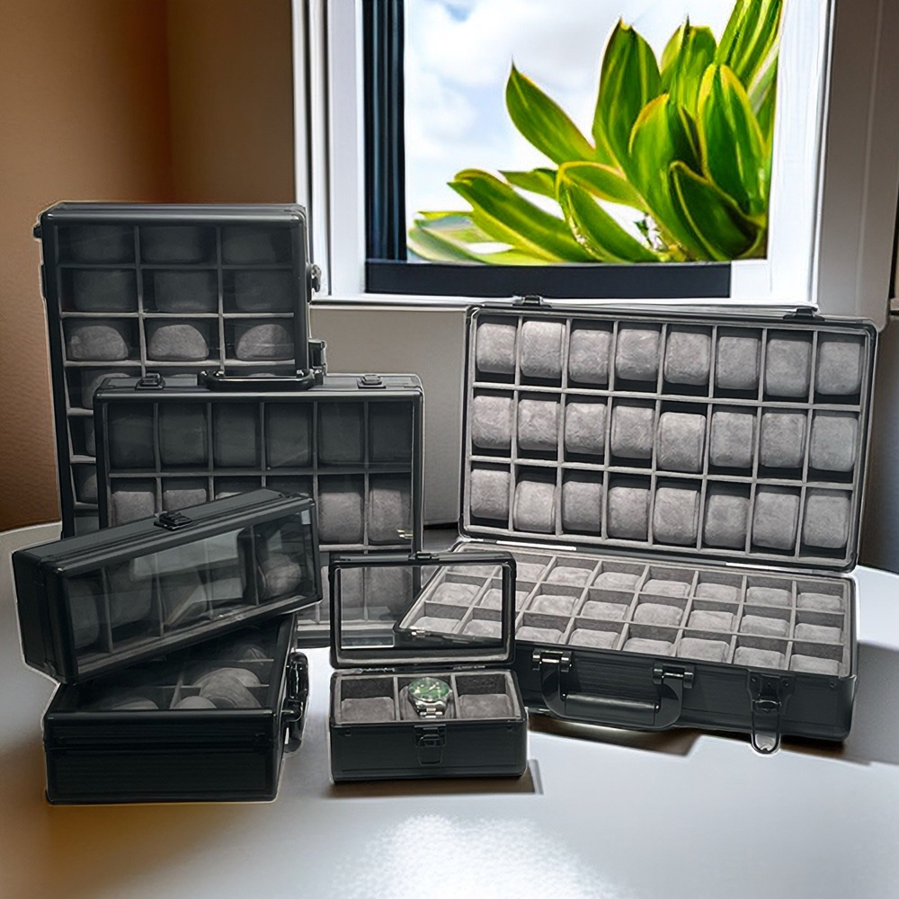 Luxury Watch Travel Case - Green Aluminum Watch Box, Men Luxury