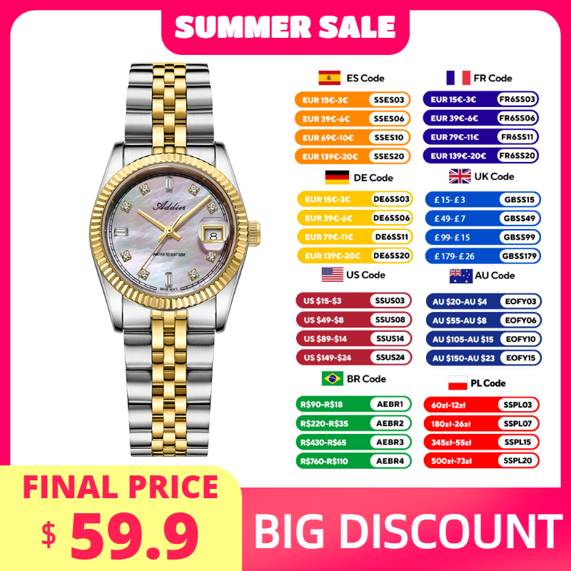 Luxury Watch In Usa - ADDIES 585 Quartz Women's Watches Sapphire