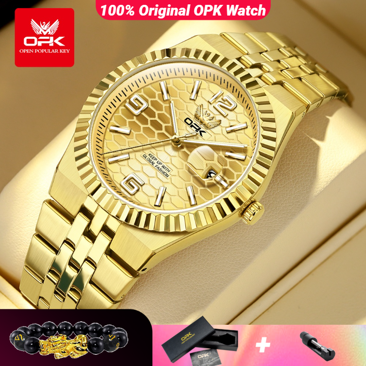 Luxury Watch Leather - OPK 8186 Business Men's Watch Stainless
