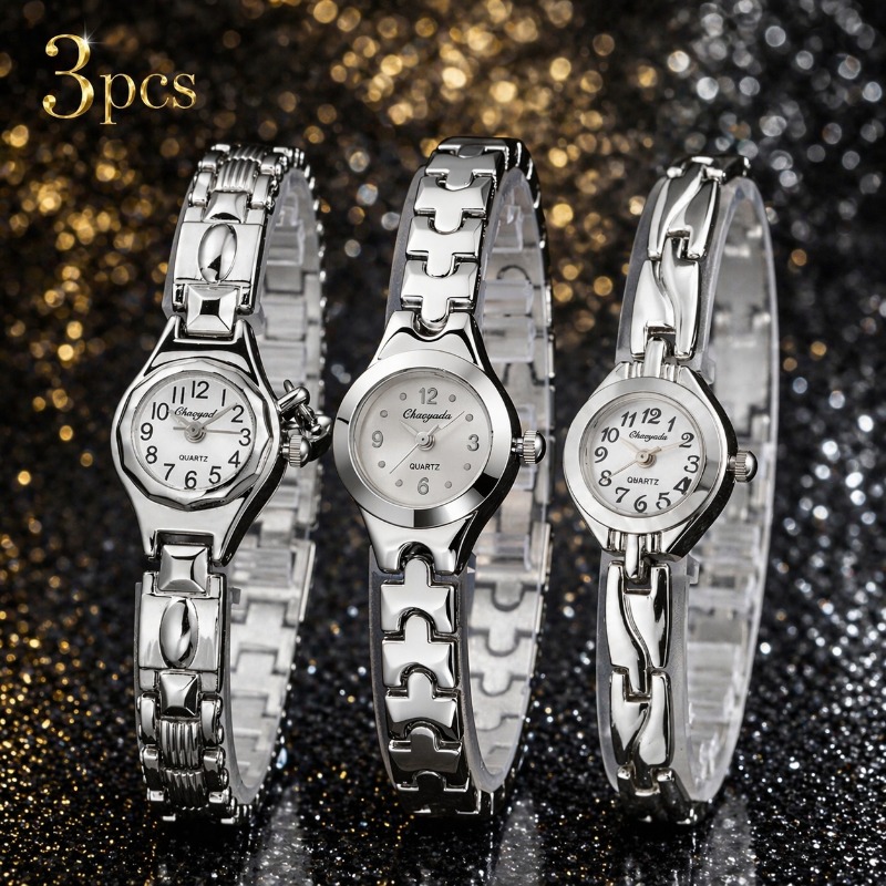 3 Pieces Fashion Women Watches - Luxury Watch With Arabic Numerals incelemesi ve fiyatı