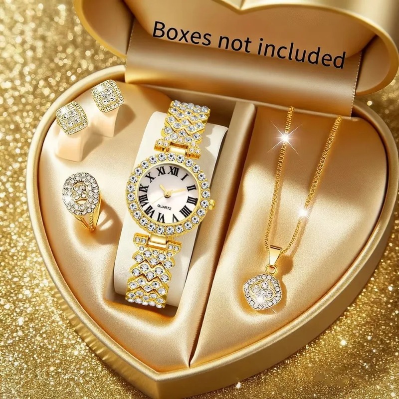 5PCS Luxury Rhinestone Women's - Luxury Watch Storage incelemesi ve fiyatı