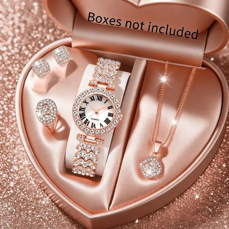 5PCS Luxury Rhinestone Women's - Luxury Watch Storage incelemesi ve fiyatı