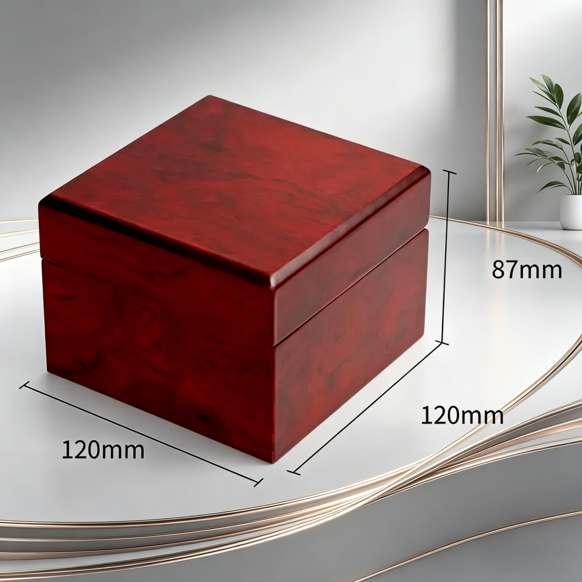 Luxury Red Wooden PU Leather W - Luxury Watch Travel Case incelemesi ve fiyatı