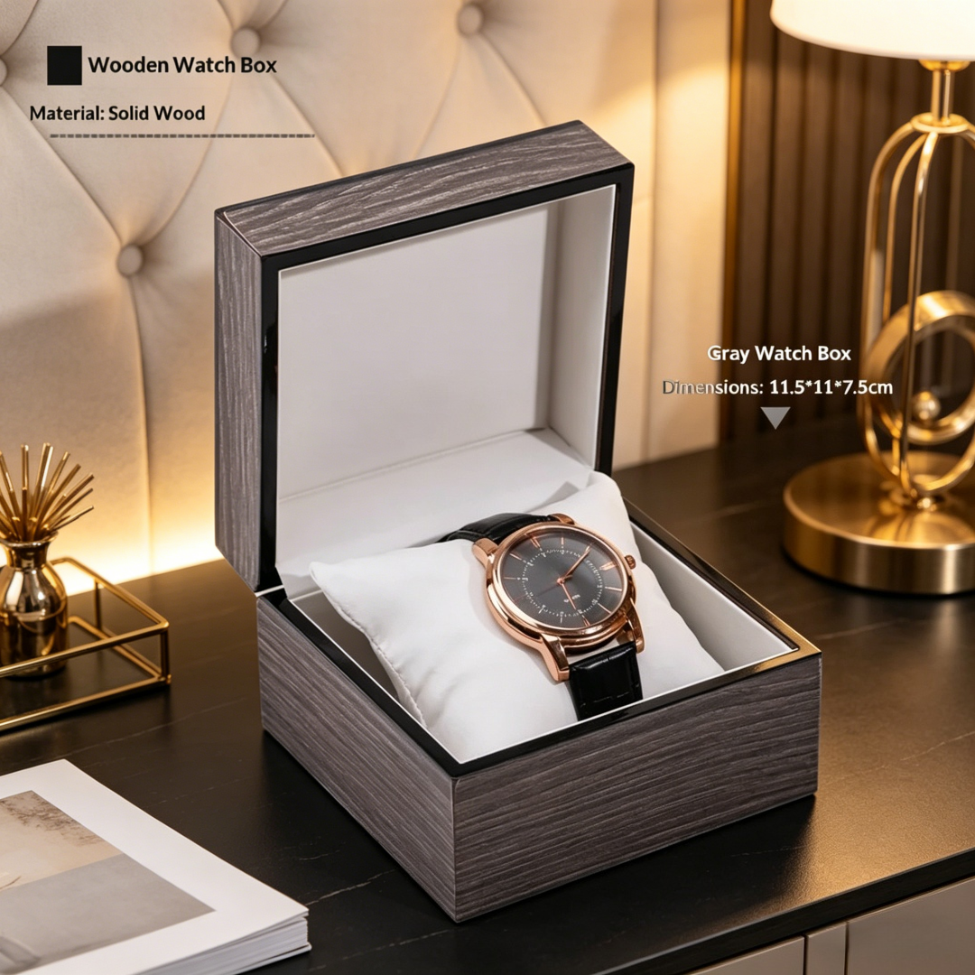 Luxury Red Wooden PU Leather W - Luxury Watch Travel Case incelemesi ve fiyatı