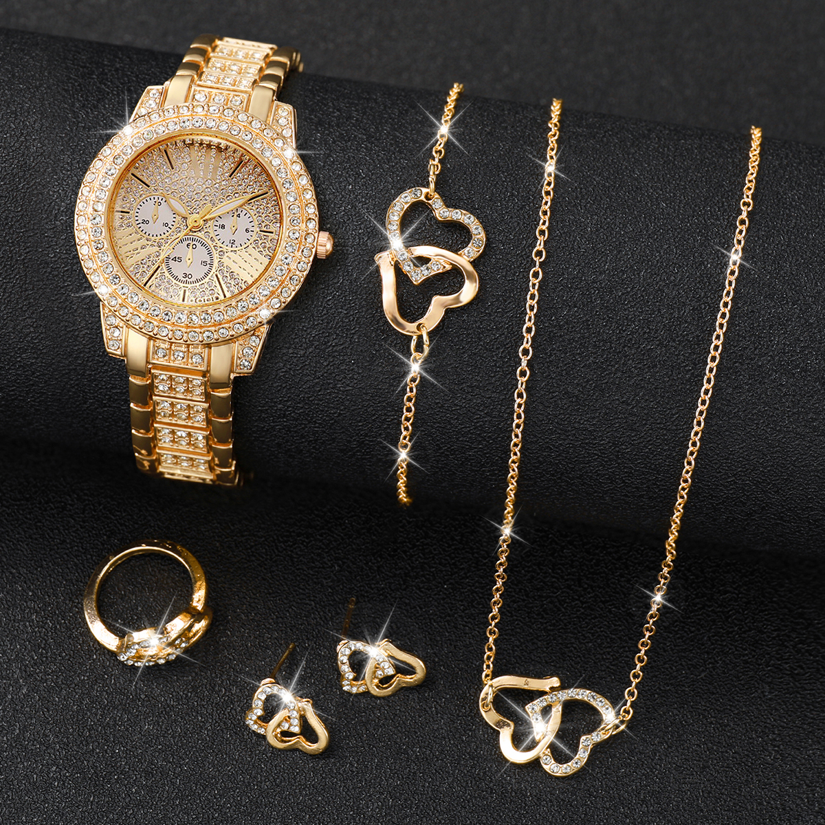 6PCS Luxury Rhinestone Women W - Luxury Watch Storage incelemesi ve fiyatı