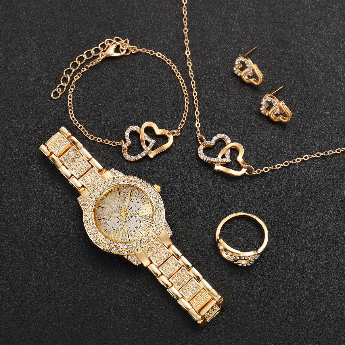 6PCS Luxury Rhinestone Women W - Luxury Watch Storage incelemesi ve fiyatı