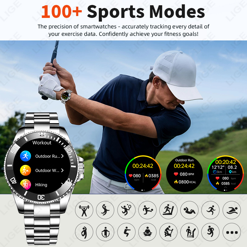 LIGE Business Smart Watch Men  - Luxury Watch On Wrist incelemesi ve fiyatı
