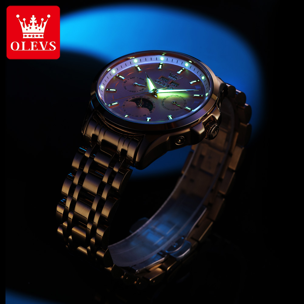 OLEVS 7070 Automatic Watch Men - Luxury Watch Display incelemesi ve fiyatı