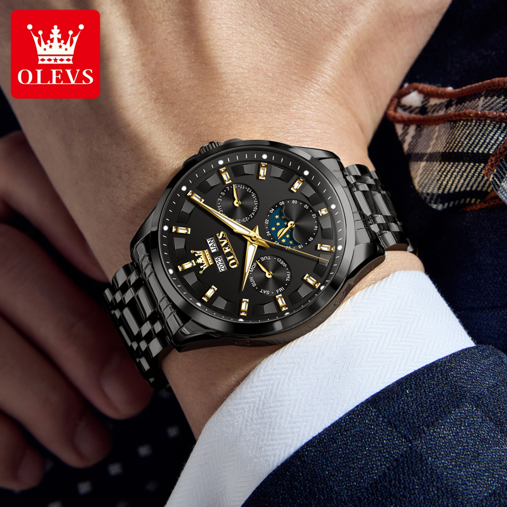 OLEVS 7070 Automatic Watch Men - Luxury Watch Display incelemesi ve fiyatı