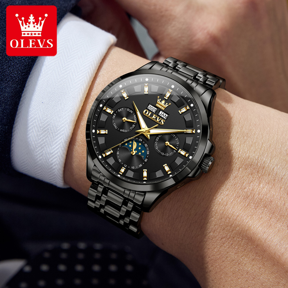 OLEVS 7070 Automatic Watch Men - Luxury Watch Display incelemesi ve fiyatı