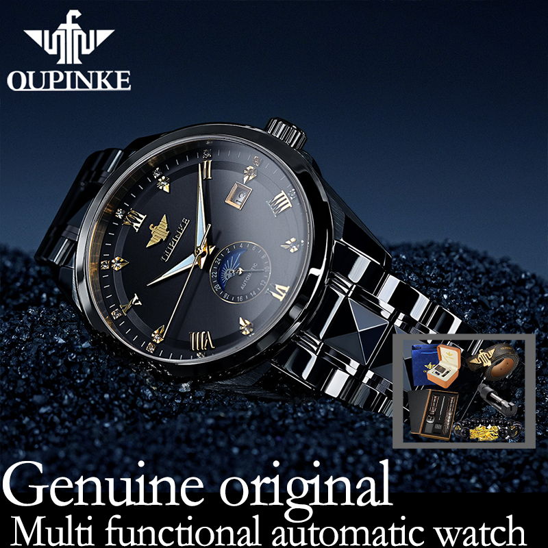OUPINKE 3265 man watch moon ph - Luxury Watch Leather incelemesi ve fiyatı