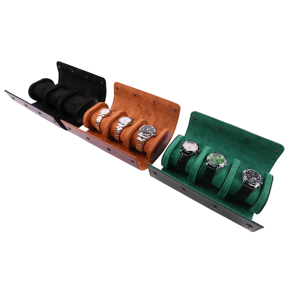 Luxury Portable 3 Slots PU Lea - Luxury Watch Travel Case incelemesi ve fiyatı