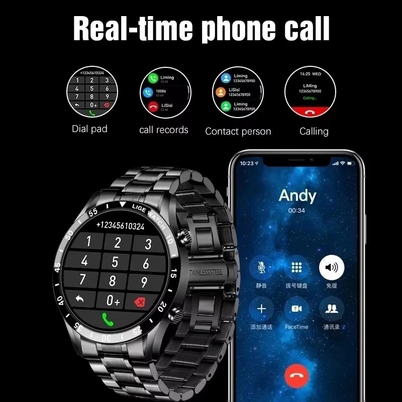 LIGE New Bluetooth Call Smart  - Luxury Watch On Wrist incelemesi ve fiyatı