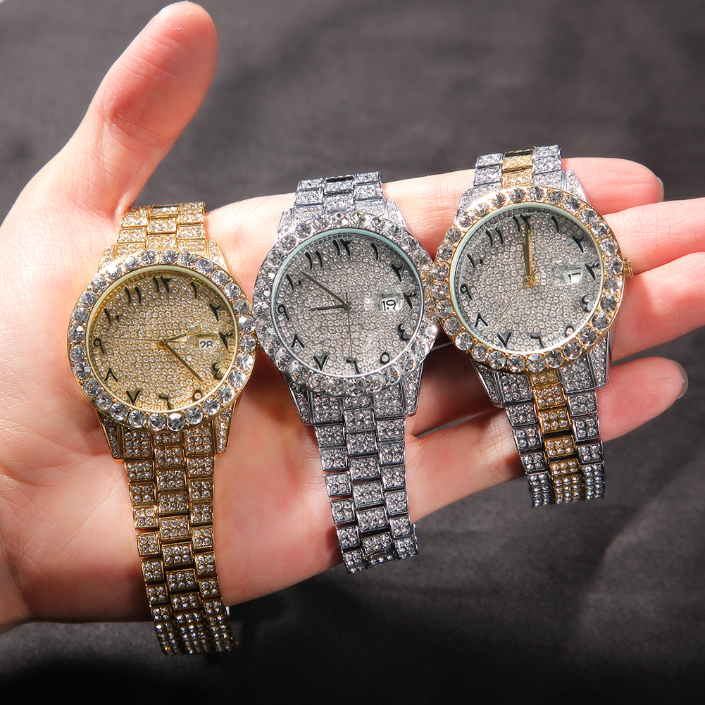 THE HIP HOP Big Dial Full Iced - Luxury Watch With Arabic Numerals incelemesi ve fiyatı
