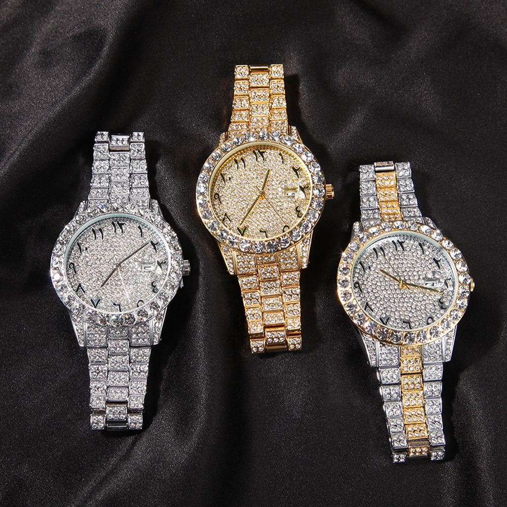 THE HIP HOP Big Dial Full Iced - Luxury Watch With Arabic Numerals incelemesi ve fiyatı