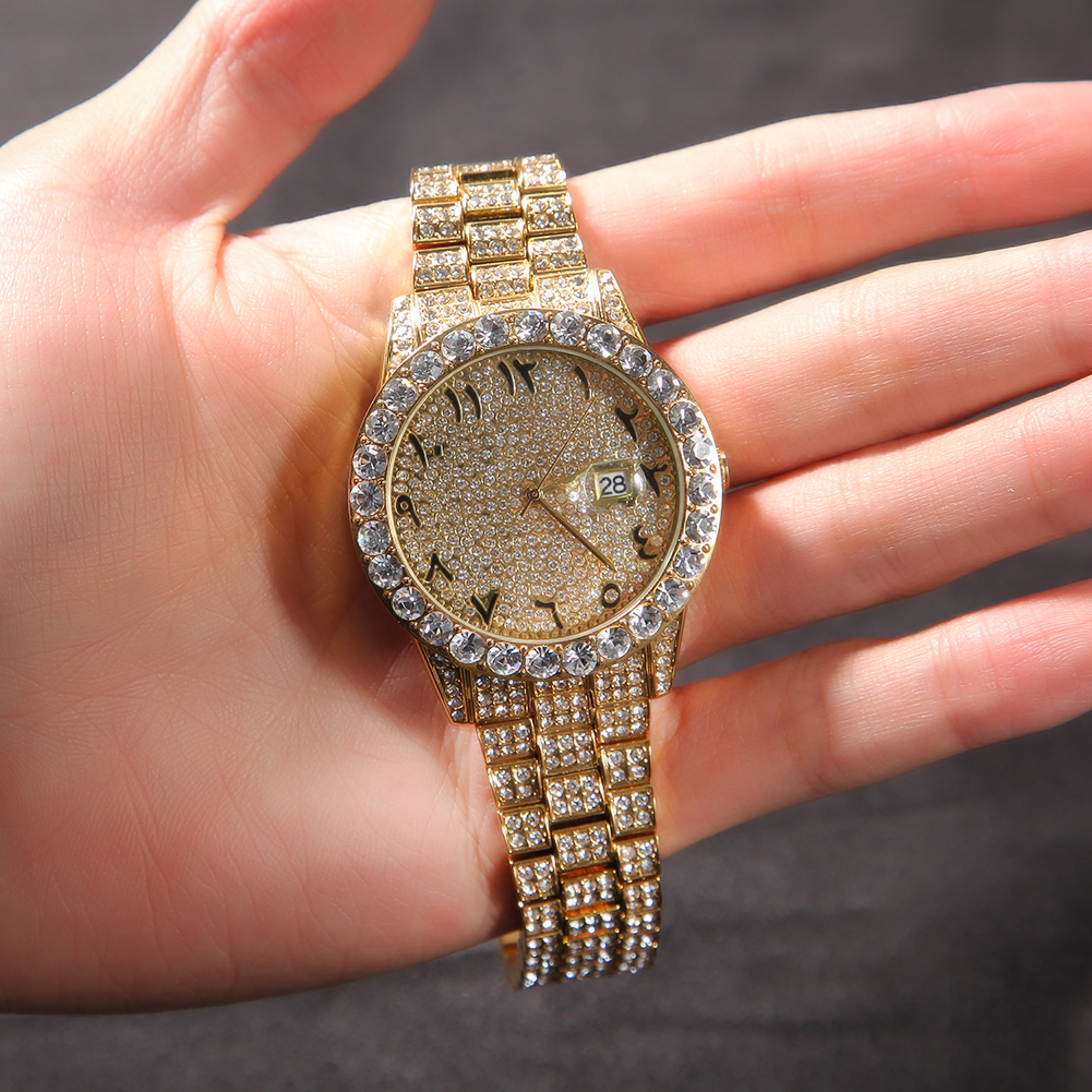 THE HIP HOP Big Dial Full Iced - Luxury Watch With Arabic Numerals incelemesi ve fiyatı