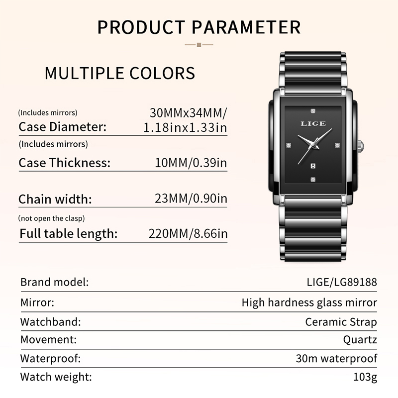LIGE New Luxury Women Watches  - Luxury Watch Storage incelemesi ve fiyatı