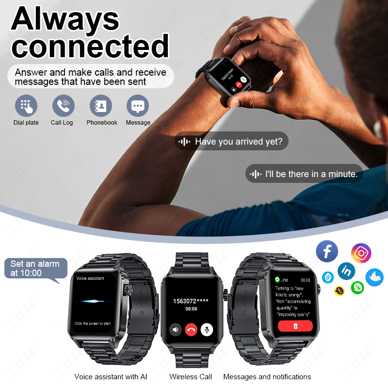 LIGE Smart Watch Sport Fitness - Luxury Watch On Wrist incelemesi ve fiyatı