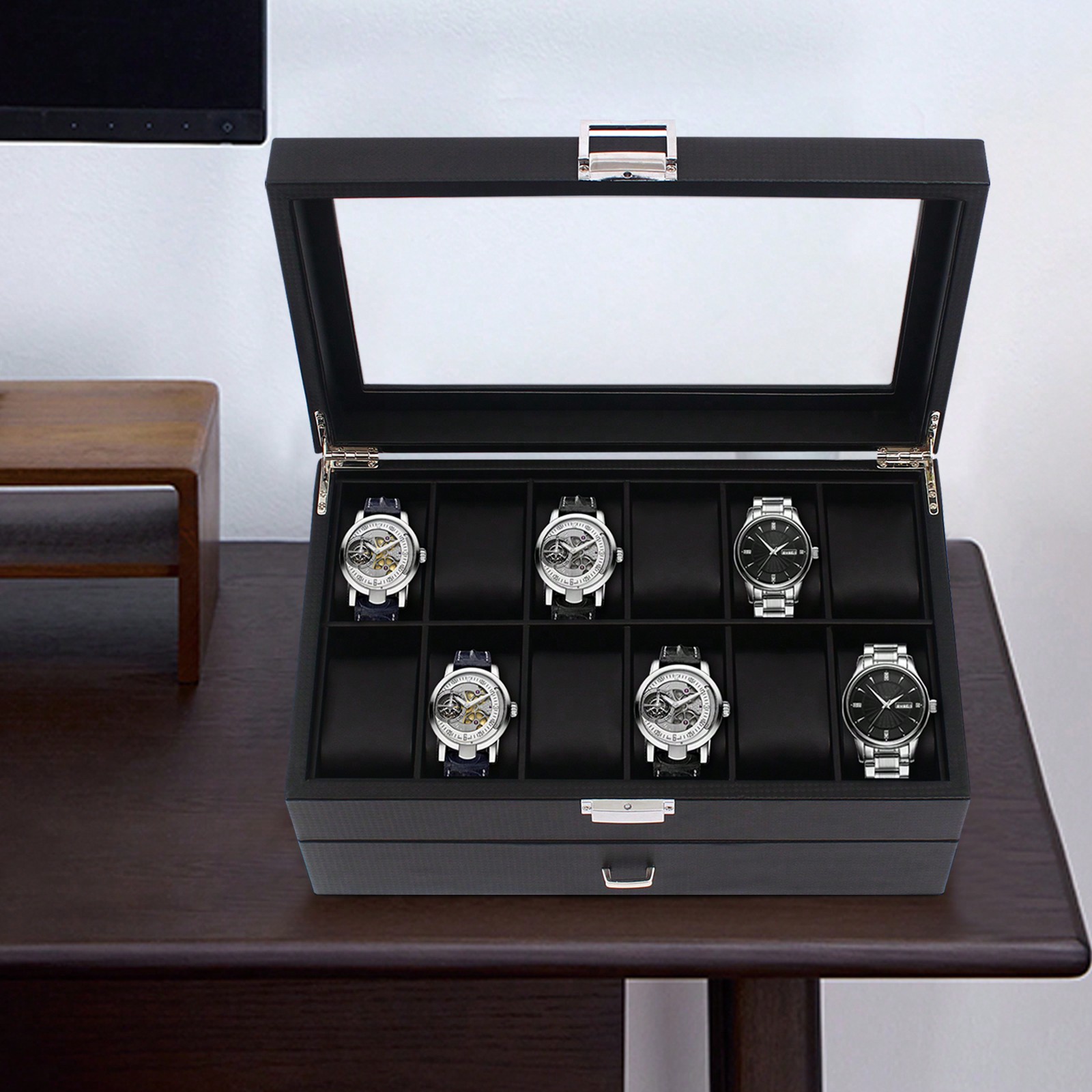 24 Slot Men Watch Display Case - Luxury Watch Storage incelemesi ve fiyatı