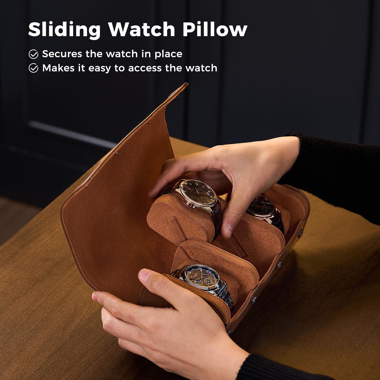 Luxury PU Leather Watch Case W - Luxury Watch Travel Case incelemesi ve fiyatı