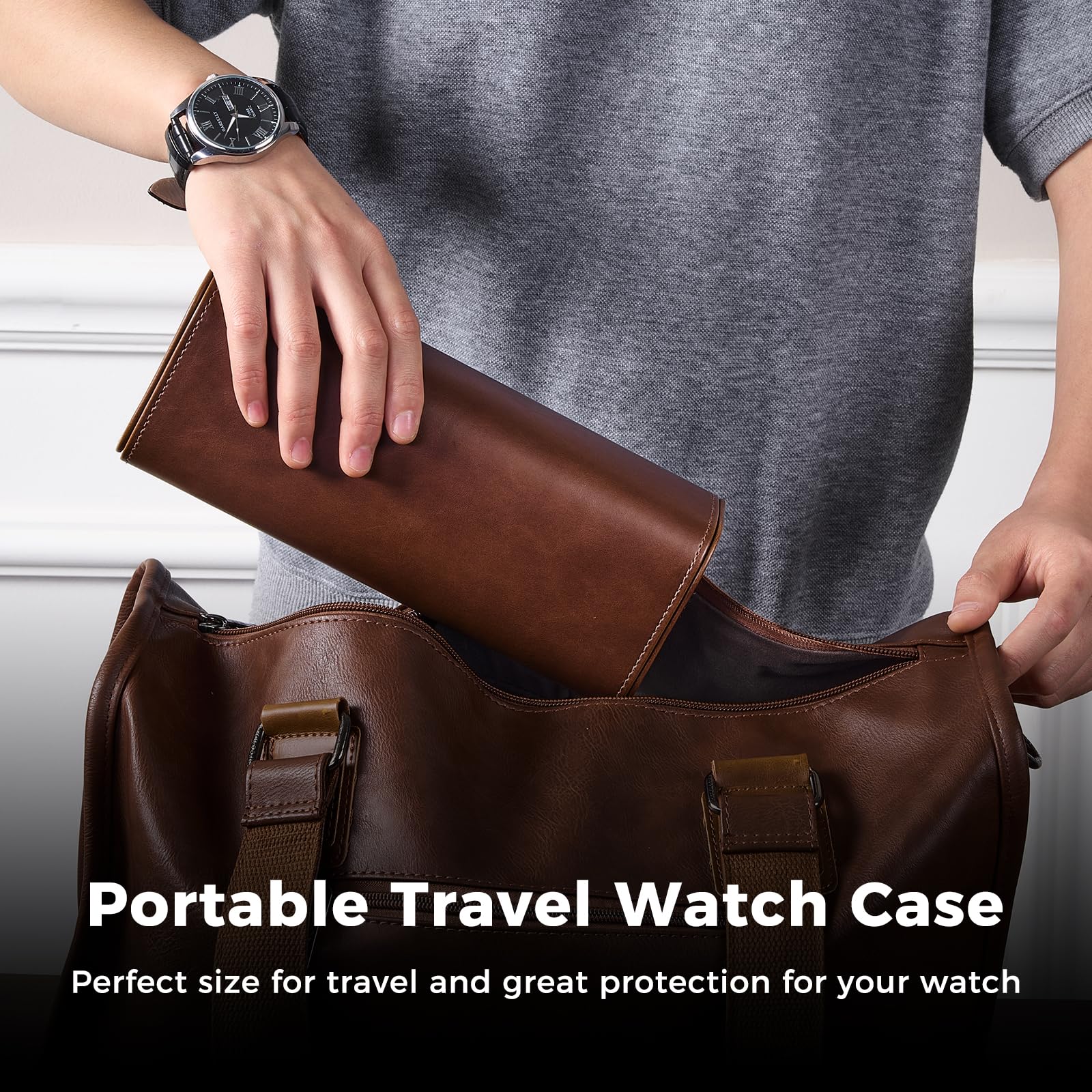 Luxury PU Leather Watch Case W - Luxury Watch Travel Case incelemesi ve fiyatı