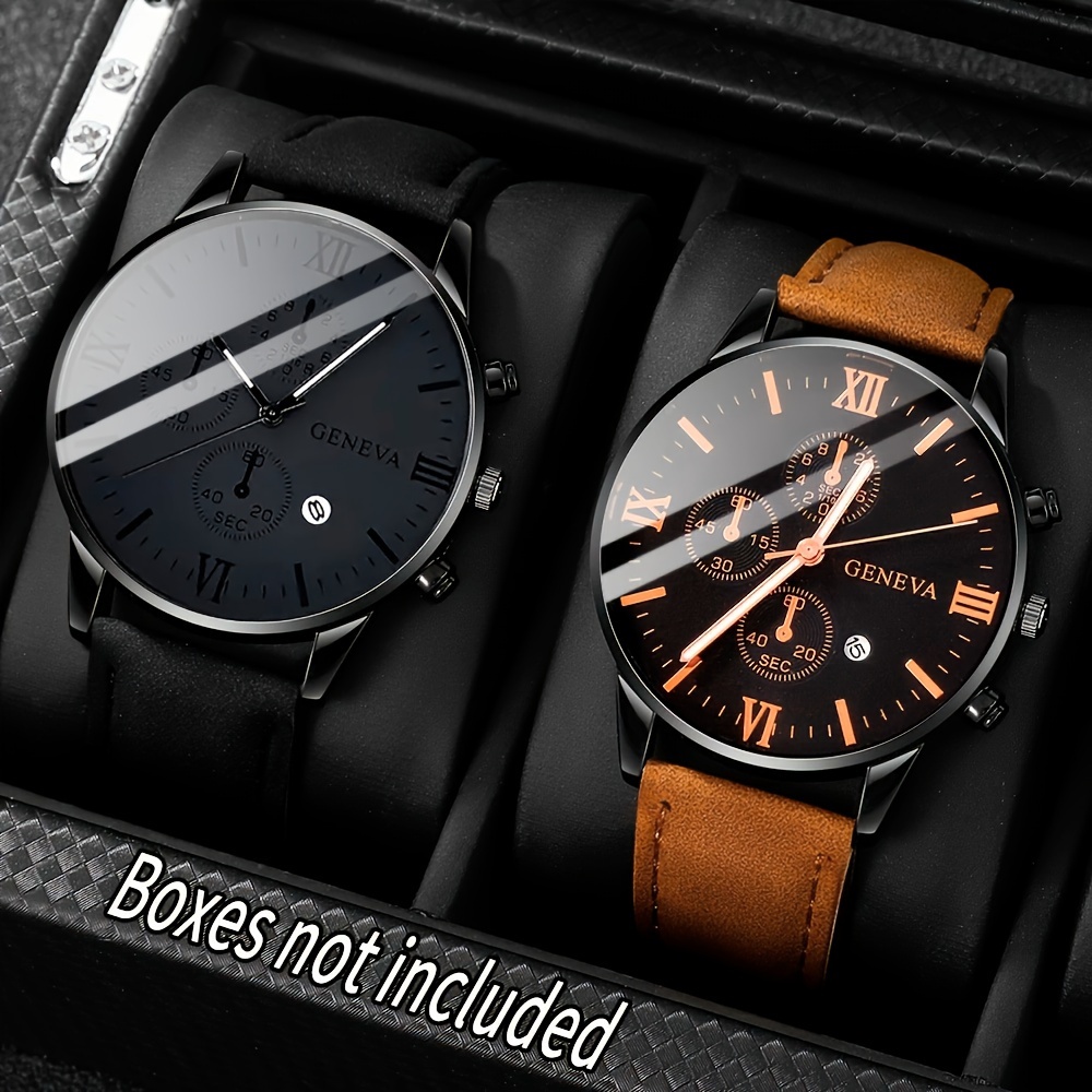 2pcs and 1pcs luxury men's lea - Luxury Watch Store incelemesi ve fiyatı