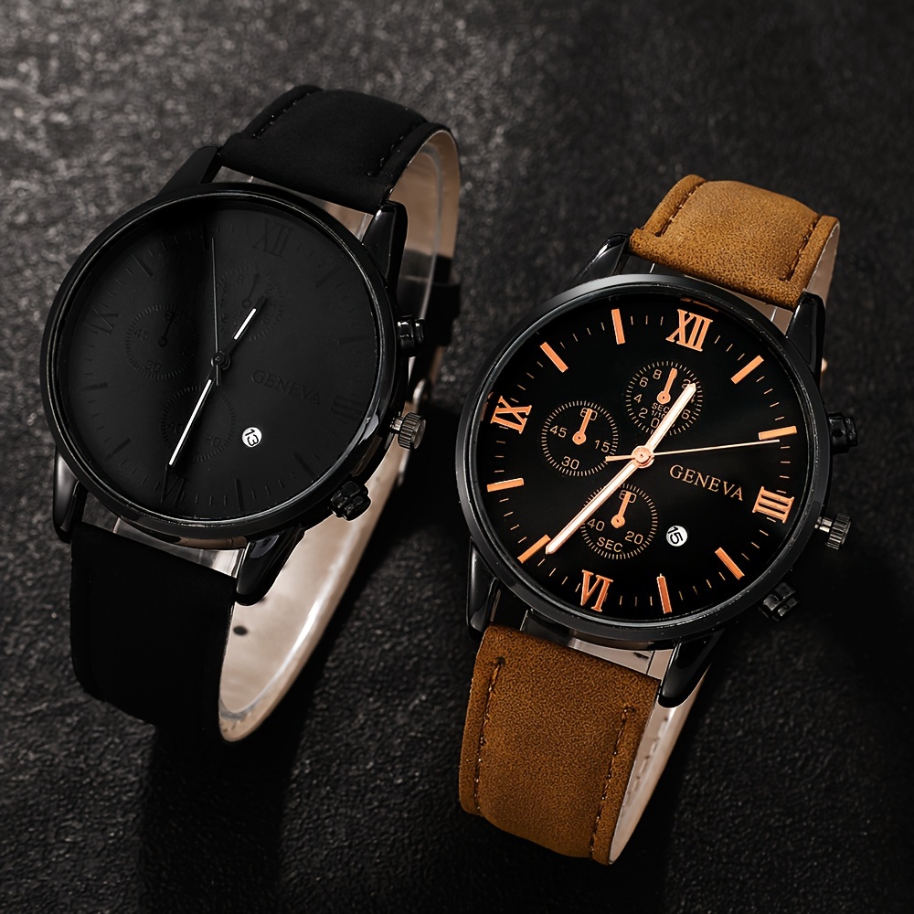 2pcs and 1pcs luxury men's lea - Luxury Watch Store incelemesi ve fiyatı