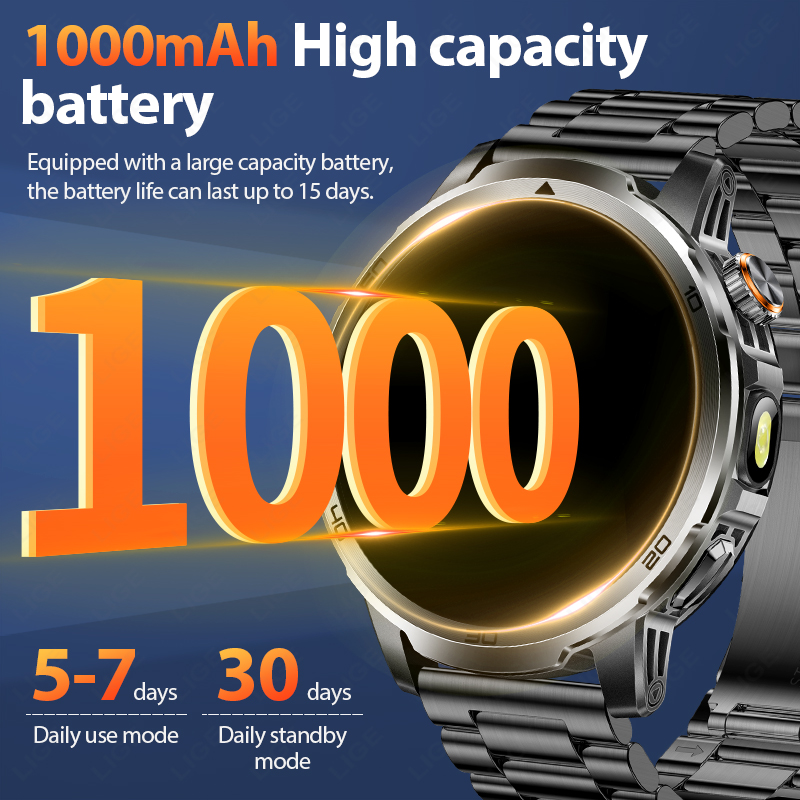 LIGE Military Grade 1000mAh Ba - Luxury Watch On Wrist incelemesi ve fiyatı