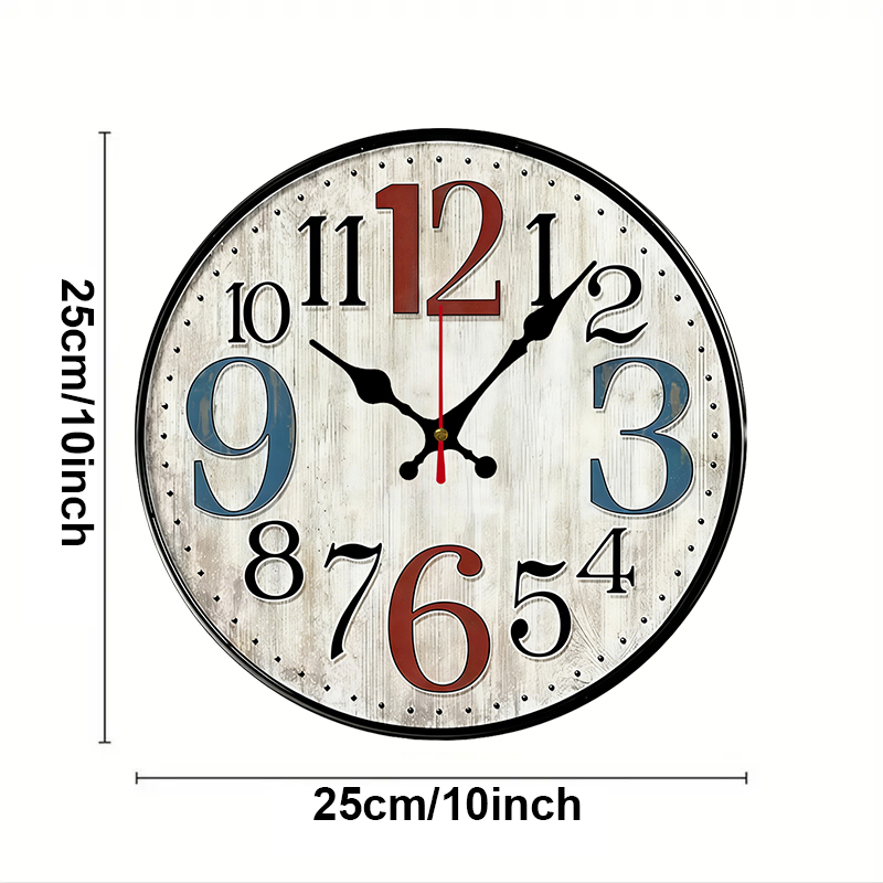 Vintage Rustic Wooden Round Si - Luxury Watch Wall Clock incelemesi ve fiyatı