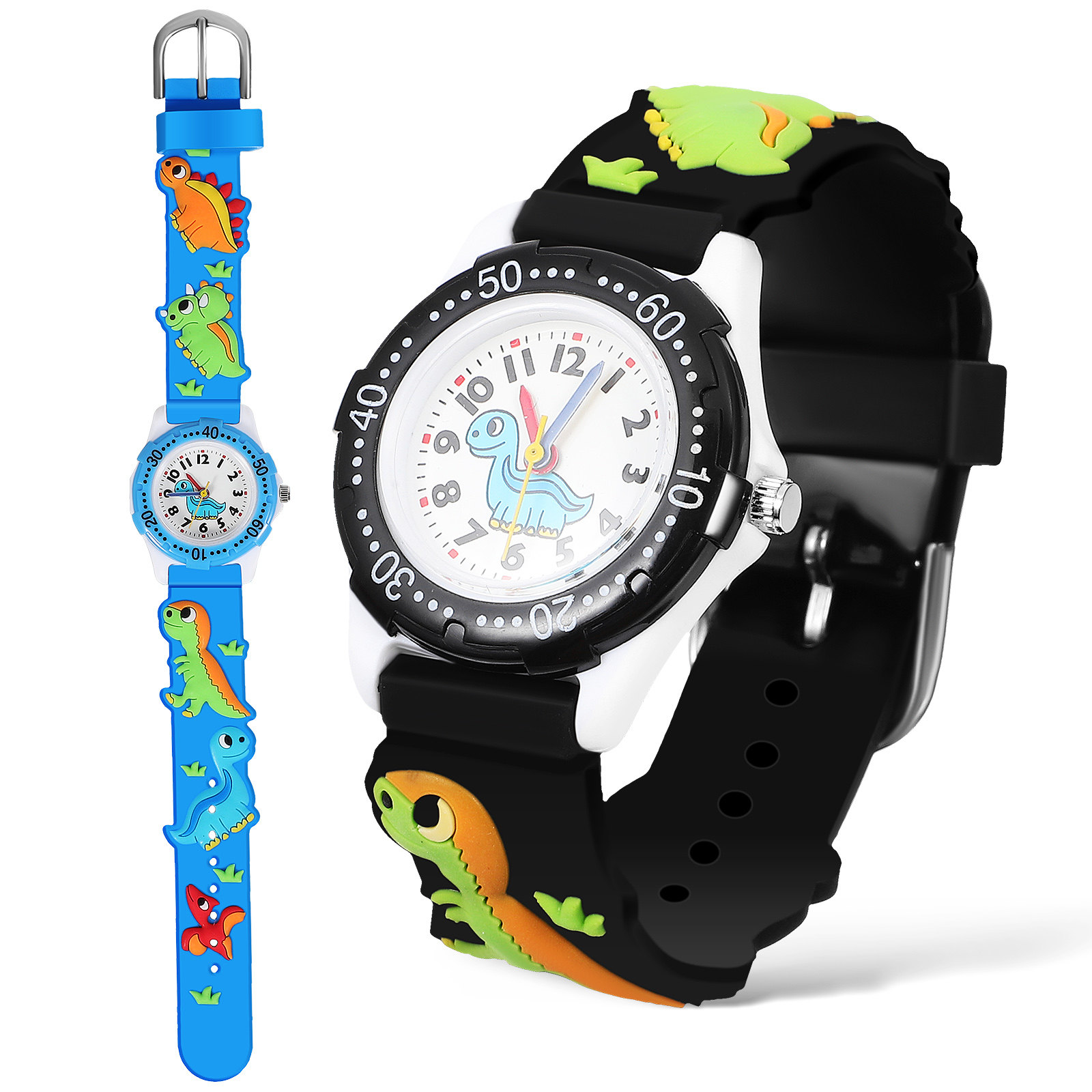 2Pcs Kids Waterproof Watches 3 - Luxury Watch With Arabic Numerals incelemesi ve fiyatı