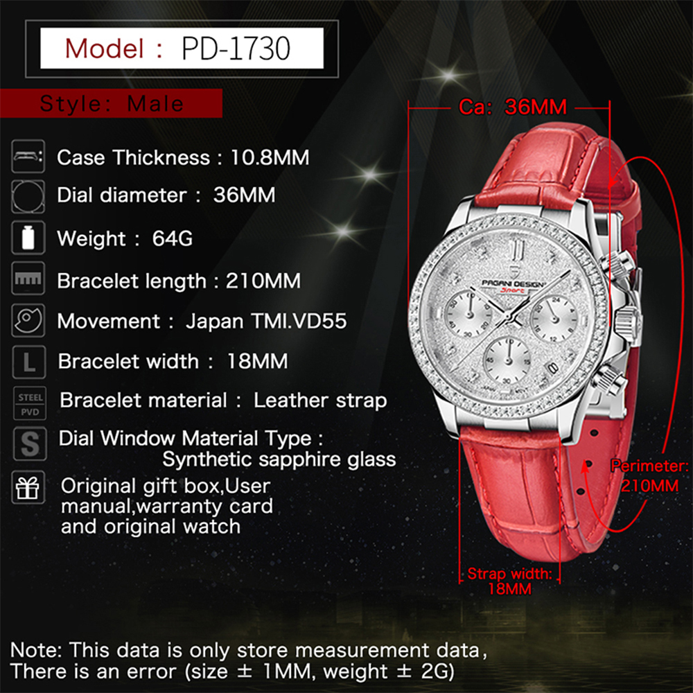 PAGANI DESIGN 1730 Fashion Mul - Luxury Watch Leather incelemesi ve fiyatı