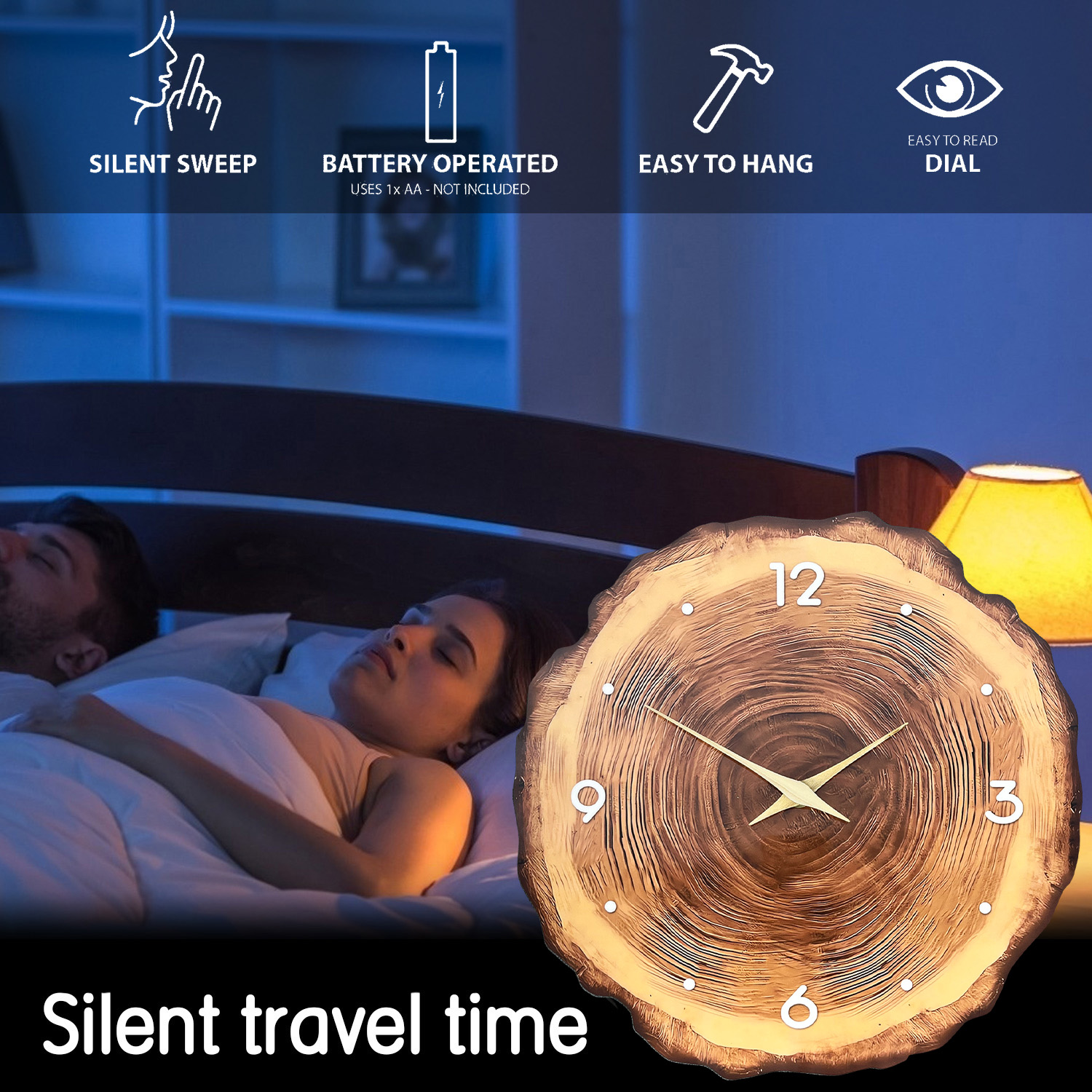1pc wooden ring veneer wall cl - Luxury Watch Wall Clock incelemesi ve fiyatı