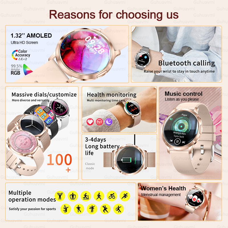 2025 New Smart Watch Women 1.3 - Luxury Watch On Wrist incelemesi ve fiyatı