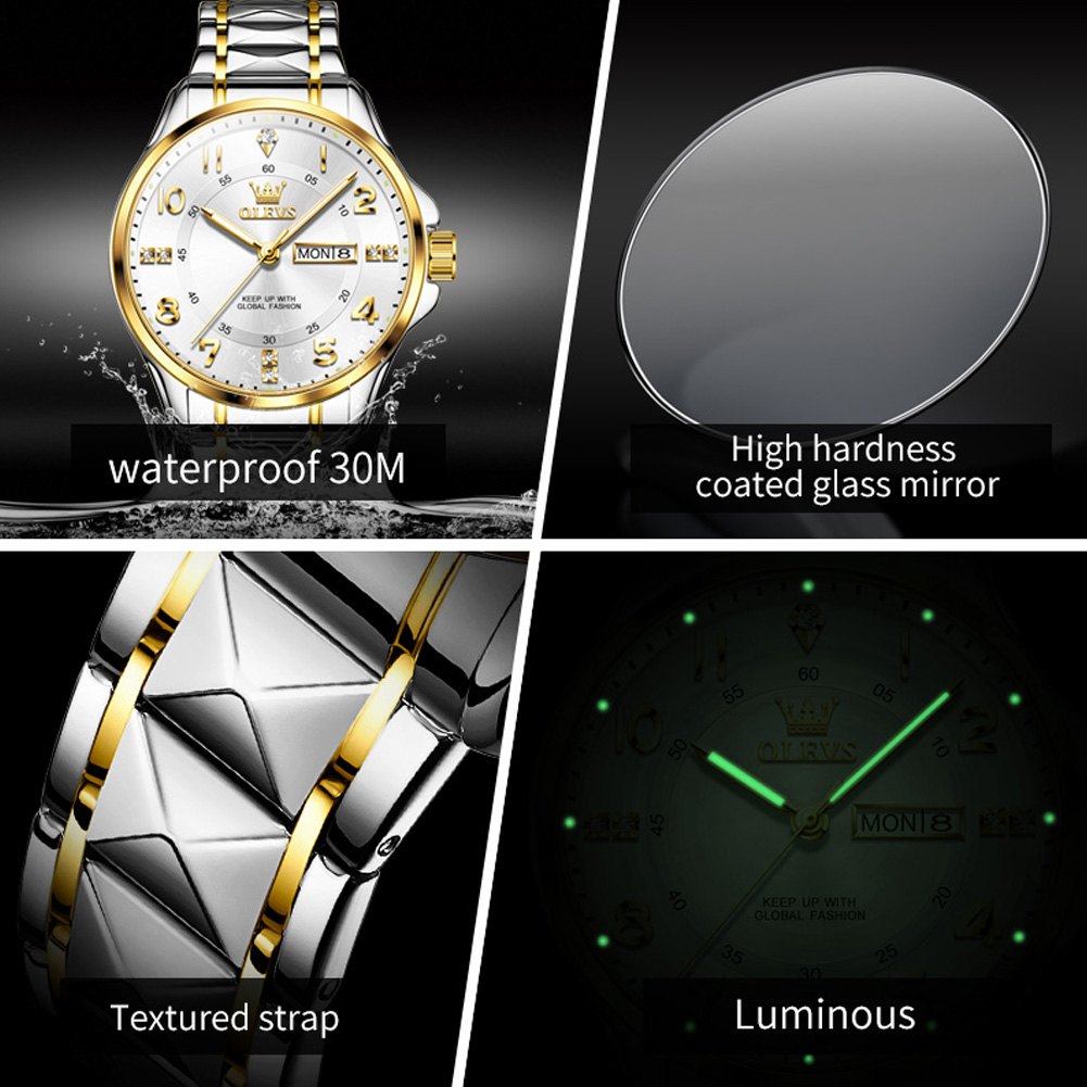 OLEVS Brand original wristwatc - Luxury Watch With Arabic Numerals incelemesi ve fiyatı