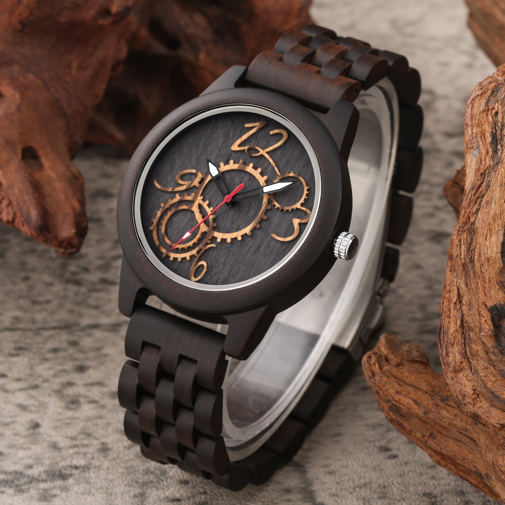 Luxury Vintage Wooden Men Watc - Luxury Watch With Arabic Numerals incelemesi ve fiyatı