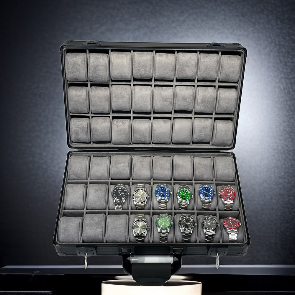 Green Aluminum Watch Box, Men  - Luxury Watch Travel Case incelemesi ve fiyatı