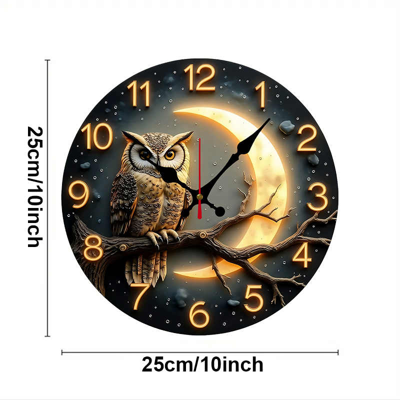 Moonlight Night Wooden Round S - Luxury Watch Wall Clock incelemesi ve fiyatı